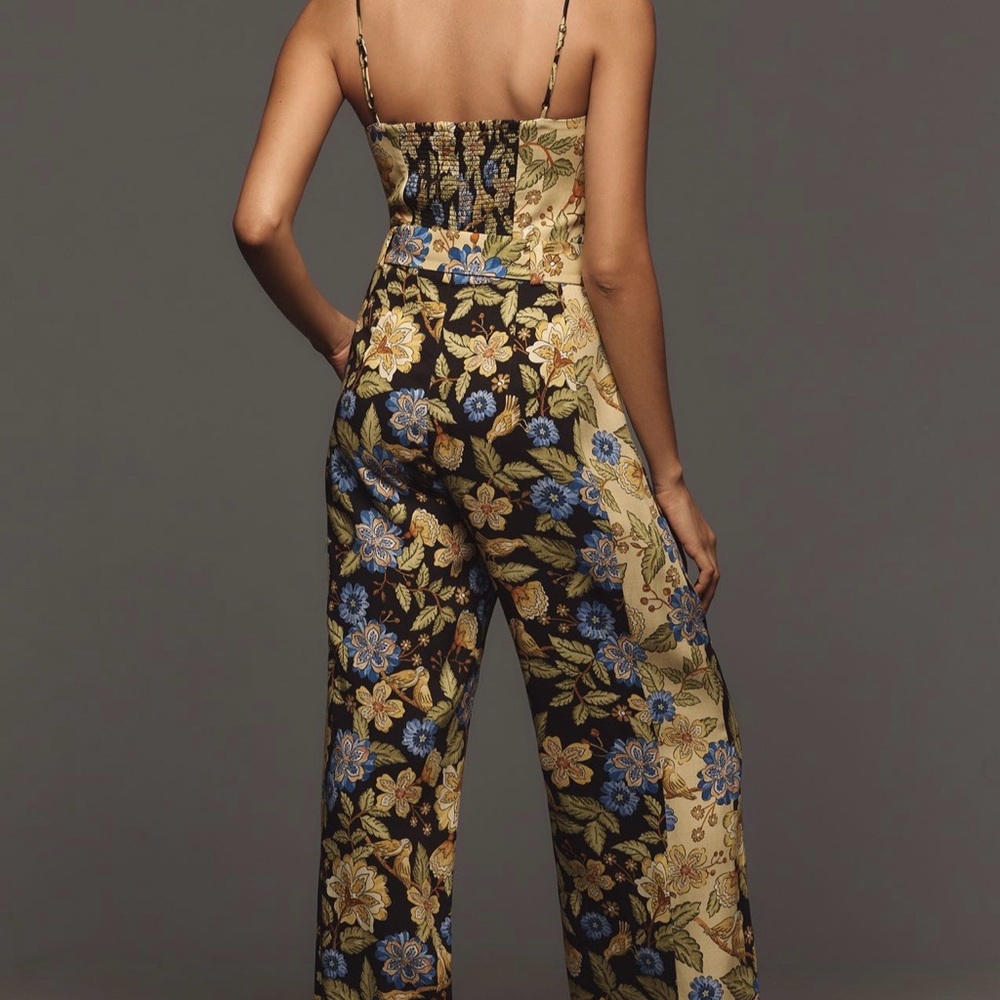 FARM Rio Floral Jumpsuit in Black and Gold - Picture 6 of 7